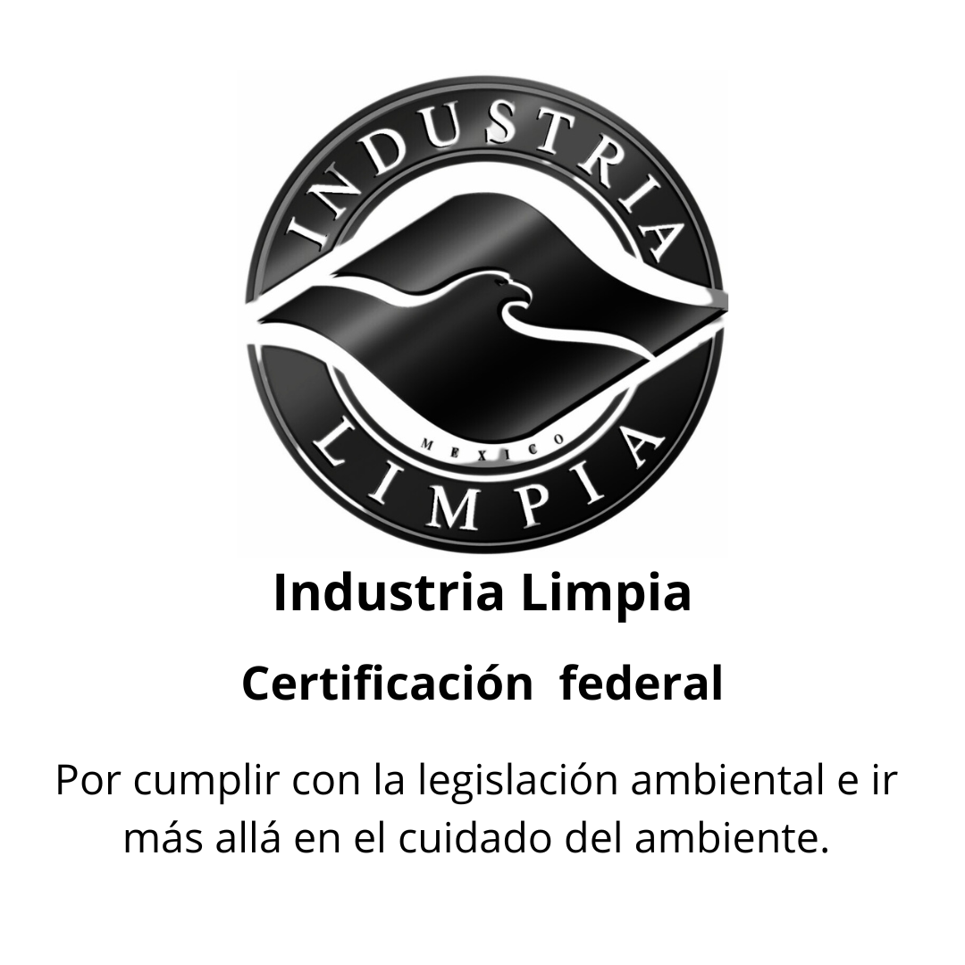 logo en blanco y negro con leyenda industria limpia